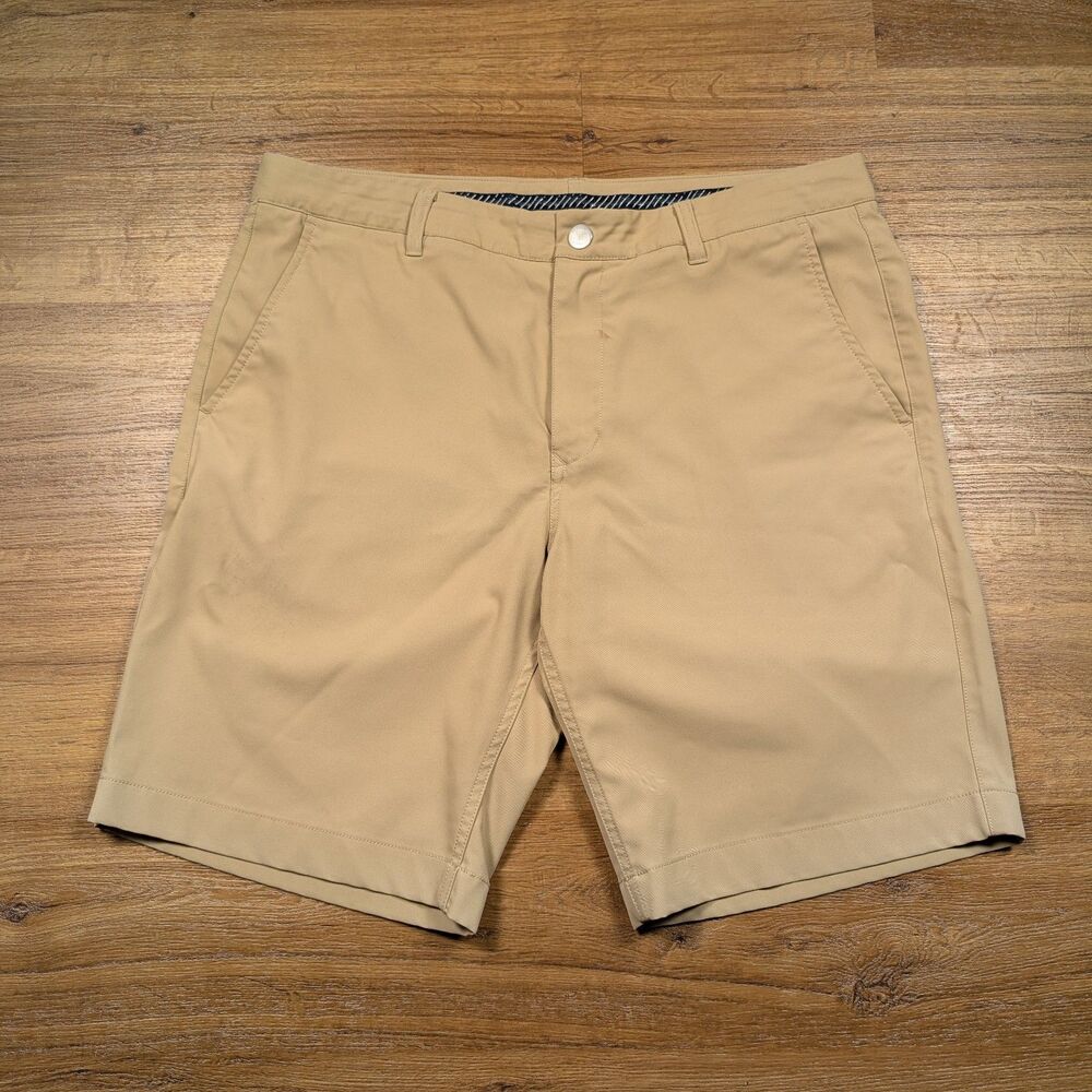 Bonobos Golf Shorts Mens 36 Beige 10 Inch Inseam Stretch Lightweight Performance